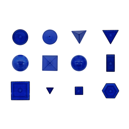 Набор прозрачных геометрических тел разборный (12 фигур) 